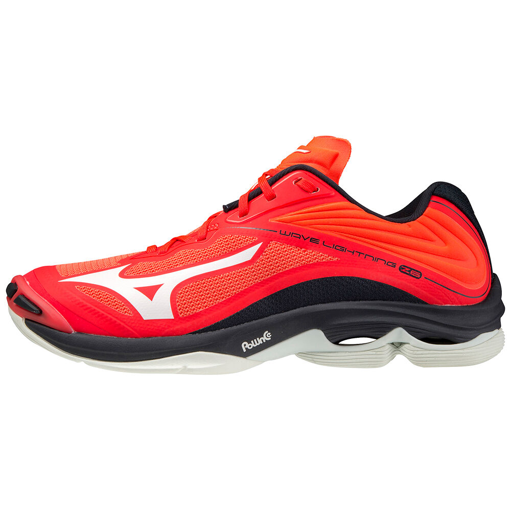 Mizuno Wave Lightning Z6 Férfi Röplabda Cipő Narancssárga/Fehér/Kék IMW057639